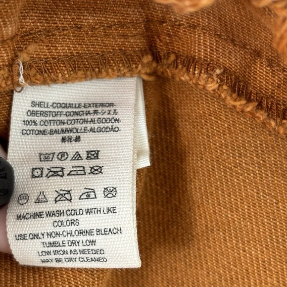 Free People Willow Denim Jacket XS Rust/Brown Lace Up Cuffs Boho Western Forest - Picture 9 of 10